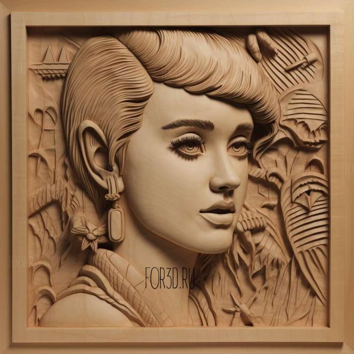 Katy Perry 1 stl model for CNC